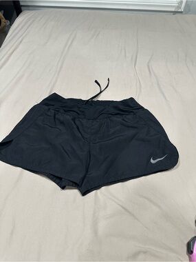 Nike Women’s Black Athletic Running Shorts with Reflective Swoosh